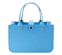 Sac à bandoulière compact Construction pratique Panier en feutre Sac à jouets pliable Entretien facile Quotidien Voyage Amis de voyage Porte-monnaie pratique, bleu clair