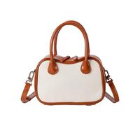 Sac à bandoulière compact en cuir PU Porte-monnaie pour femmes Sac à main décontracté Sacs de banlieue pour le travail et l'utilisation quotidienne du sac de bowling portable, marron