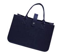 Sac à bandoulière compact en feutre - Construction pratique - Panier à jouets pliable - Entretien facile - Utilisation quotidienne - Avec poignée, bleu marine, One Size