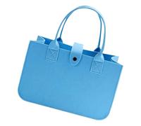 Sac à bandoulière compact en feutre - Construction pratique - Panier de courses pliable - Facile d'entretien - Utilisation quotidienne - Rangement convivial, bleu clair, One Size