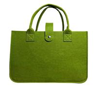 Sac à bandoulière compact en feutre - Construction pratique - Panier de courses pliable - Facile d'entretien - Utilisation quotidienne - Rangement convivial, vert militaire, One Size