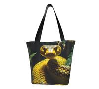 Sac à bandoulière confortable imprimé serpent jaune 1 sac à main d'été sac à main voyage plage travail quotidien polyvalent transport