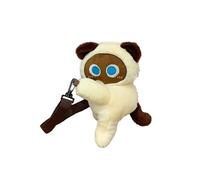 Sac à bandoulière convertible en peluche douce pour sorties quotidiennes (enfants et femmes), beige, 30cm