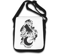 Sac à bandoulière Cosmic God Hand Tattoo Ink Style Art Grab The Moon Blanc