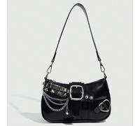 Sac à bandoulière croisé à design unique d'étoiles et de lune, style Millennium argent, polyvalent. Convient parfaitement aux tenues de rue et de fête des filles. Fait également un merveilleux cadeau.