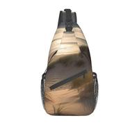 Sac à bandoulière croisé pour femme et homme - Petit sac à bandoulière pour la plage, la maison, le voyage, la randonnée, le sport, Dunes de plage, Taille unique, Sacs à dos de jour