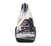 Sac à bandoulière croisé pour femme et homme - Petit sac à bandoulière pour la plage, la maison, le voyage, la randonnée, le sport, Maison de plage, Taille unique, Sacs à dos de jour