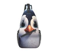 Sac à bandoulière croisé pour homme et femme - Petit sac à bandoulière - Motif pingouin mignon - Pour voyage, randonnée, sport, Cartoon Cute Pingouin, Taille unique, Sacs à dos de jour