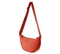Sac à bandoulière croissant en nylon pour femme et homme - Sac banane à bandoulière léger pour voyage, Orange (05), Mignon