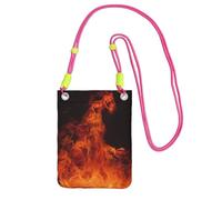 Sac à bandoulière Dancing Fire pour téléphone portable et femme - Étanche - Mini sac à main pour téléphone portable - Petit sac à bandoulière avec sangle réglable - Pochette de voyage pour téléphone