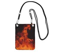 Sac à bandoulière Dancing Fire pour téléphone portable et femme - Étanche - Mini sac à main pour téléphone portable - Petit sac à bandoulière avec sangle réglable - Pochette de voyage pour téléphone