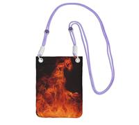 Sac à bandoulière Dancing Fire pour téléphone portable et femme - Étanche - Mini sac à main pour téléphone portable - Petit sac à bandoulière avec sangle réglable - Pochette de voyage pour téléphone
