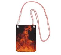 Sac à bandoulière Dancing Fire pour téléphone portable et femme - Étanche - Mini sac à main pour téléphone portable - Petit sac à bandoulière avec sangle réglable - Pochette de voyage pour téléphone