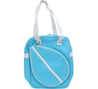 Sac à bandoulière de badminton Séparation sèche et humide Nylon imperméable grande capacité Raquette avec compartiment pour ordinateur portable -Bleu