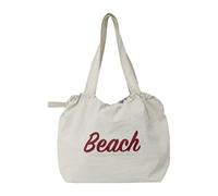 Sac à bandoulière de grande capacité avec cordon de serrage sous les bras pour étudiants, sac à main d'école, sac à main style coréen, grande capacité d'épaule, beige, One Size