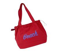 Sac à bandoulière de grande capacité avec cordon de serrage sous les bras pour étudiants, sac à main d'école, sac à main style coréen, grande capacité d'épaule, Rouge, One Size