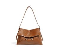 Sac à bandoulière de grande capacité for femmes, sacoche sous les bras, sac à bandoulière avec ouverture de couverture, fourre-tout(Brown)