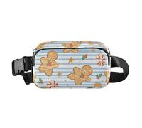 Sac à bandoulière de Noël en forme de bonhomme en pain d'épice pour femmes, hommes, adolescents, grande capacité