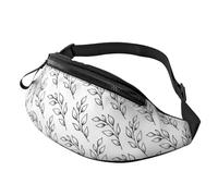 Sac à bandoulière de Sport décontracté pour Homme et Femme, idéal pour la Course à Pied, Les Portefeuilles Mains Libres ou la Ceinture. Art avancé : Feuille