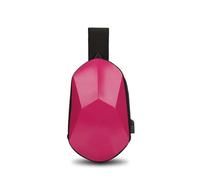 sac à bandoulière de sport Sac de poitrine tridimensionnel for hommes, coque rigide, étanche, équitation, Couple, chargeur USB, messager, sacs à bandoulière(Pink)