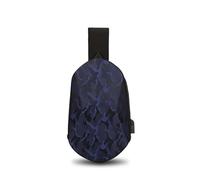 sac à bandoulière de sport Sac de poitrine tridimensionnel for hommes, coque rigide, étanche, équitation, Couple, chargeur USB, messager, sacs à bandoulière(Blue1)