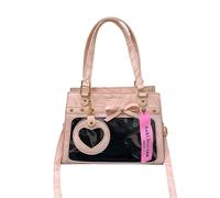 Sac à bandoulière de style japonais en cuir synthétique Itabag Sac d'école grande capacité à bandoulière transparente Sac à main uniforme en cuir PU, b, One Size