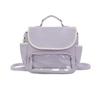 Sac à bandoulière de style japonais pour fille et adolescente - Joli sac à dos - Petit sac à dos pour étudiant - Sac à main Itabag transparent, violet, Organiseur de sac