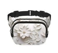 Sac à bandoulière de voyage de fitness avec gravure blanche pure, sac banane tendance et décontracté, sac banane carré double couche, noir, taille unique, Noir/blanc, One Size