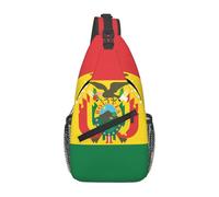 Sac à bandoulière décontracté avec drapeau de la Bolivie - Grande capacité - Léger et respirant - Convient pour divers lieux de plein air