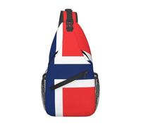 Sac à bandoulière décontracté avec drapeau norvégien, durable, grande capacité, léger et respirant, adapté à divers lieux de plein air