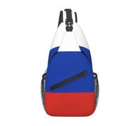 Sac à bandoulière décontracté avec drapeau russe, durable, grande capacité, léger et respirant, adapté à divers lieux de plein air