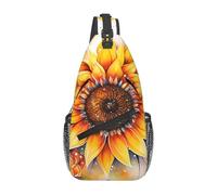 Sac à bandoulière décontracté avec tournesol jaune dans l'huile, durable, grande capacité, léger et respirant, adapté à divers lieux de plein air