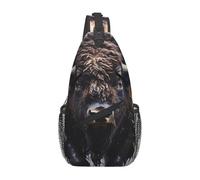 Sac à bandoulière décontracté bison d'Amérique du Nord - Durable - Grande capacité - Léger et respirant - Convient pour divers lieux de plein air