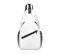 Sac à bandoulière décontracté blanc de couleur unie, durable, grande capacité, léger et respirant, adapté à divers lieux de plein air