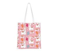 Sac à bandoulière décontracté Cactus Llama, sac à main réutilisable, sac d'épicerie de voyage, fourre-tout cadeaux pour femmes