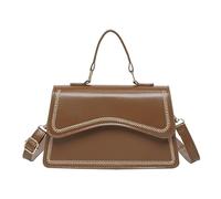 Sac à bandoulière décontracté en Cuir for Femme, Sac à Main Exquis, à bandoulière de Travail(Brown)