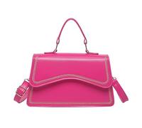 Sac à bandoulière décontracté en Cuir for Femme, Sac à Main Exquis, à bandoulière de Travail(Rose Red)