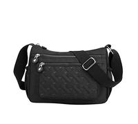 Sac à bandoulière décontracté multi-poches pour femme, Noir , Taille unique
