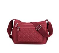 Sac à bandoulière décontracté multi-poches pour femme, Rouge, Taille unique