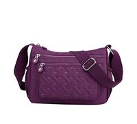 Sac à bandoulière décontracté multi-poches pour femme, violet, Taille unique