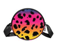 Sac à bandoulière décontracté noir 8 balles pour femme, sac de voyage multifonctionnel léger avec bandoulière réglable, pour le shopping, la randonnée, un usage quotidien, imprimé léopard, 7x1.8 in