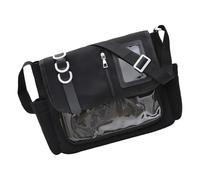 Sac à bandoulière décontracté pour affichage épingle Beau Itabag Styles japonais Messes d'épaules École de mode Sac à bandoulière Beau Itabag Mode épaule pour affichage de broches, Noir