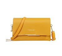 Sac à bandoulière décontracté pour femme avec bandoulière réglable - Avec fenêtre visible pour téléphone portable - Sac à bandoulière pour coiffeur, jaune, Taille unique