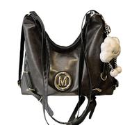 Sac à bandoulière décontracté pour femme - Sac à bandoulière multifonction - Sac fourre-tout élégant et décontracté avec plus de capacité - Sac fourre-tout multifonction pour femmes, filles, Noir