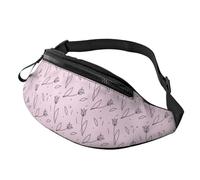 Sac à bandoulière décontracté pour Homme et Femme, idéal pour Le Sport, la Course à Pied, Les Mains Libres, la Ceinture, Art Line Tulip