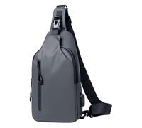 Sac à bandoulière décontracté pour homme et femme, sac de poitrine pour voyage, randonnée, grande capacité pour femme, gris, taille unique