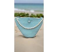 Sac à bandoulière design perle bleue pour femmes, sac à main élégant pour tous les jours