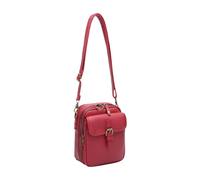 Sac à bandoulière double couche pour femme - Grande capacité - En cuir - Petit porte-monnaie - Sac à bandoulière pour homme et femme - Noir - Avec poches, d, 20x9x15.5CM