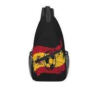 Sac À Bandoulière Drapeau De Football Espagnol Vintage D'Espagne Petit Sac À Bandoulière Avec Bretelles Réglables Léger Et Étanche Sling Épaule Cross Body Bag, Pour Voyage, Randonnée, Camping