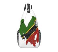 Sac À Bandoulière Drapeau De Saint-Kitts-Et-Nevis Sac À Dos D'Extérieur Femme Moderne Sacs Triangle, Pour Cyclisme, Sports, Office